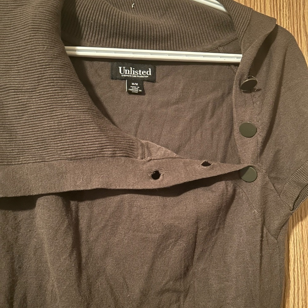 Kenneth Cole Unlisted Brown Top Medium - Picture 9 of 9